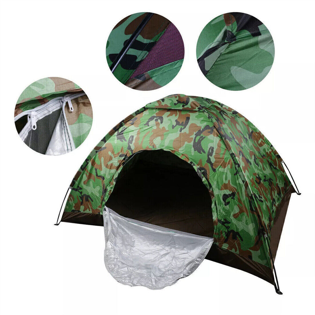 Up Hiking Tent 1-2 Man Person Family Camping Outdoor Festival Shelter UK