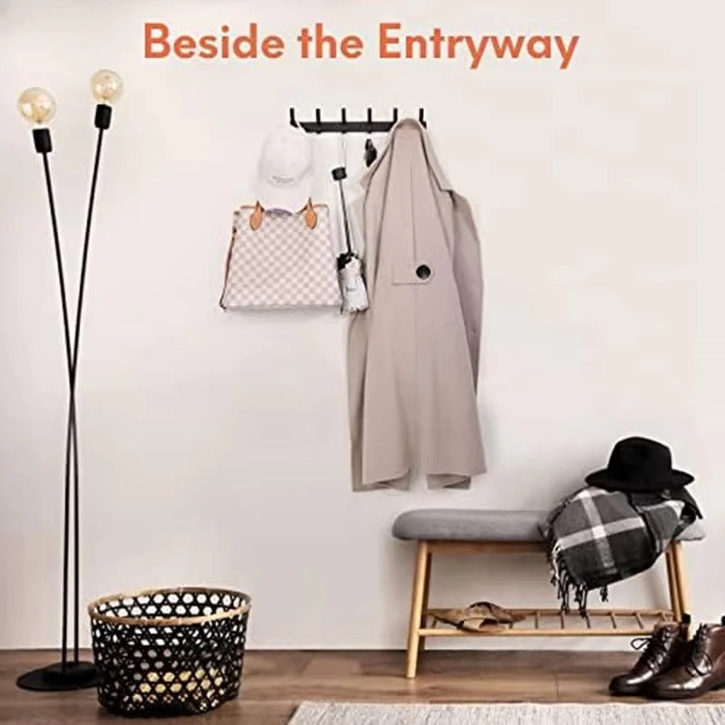 1pc Wall Mount Coat Rack - Thickened Clothe Hook. Bathroom Sticky Hook & Towel Clothe Wall Hanger. Iron Crafts For Wall Hanging.