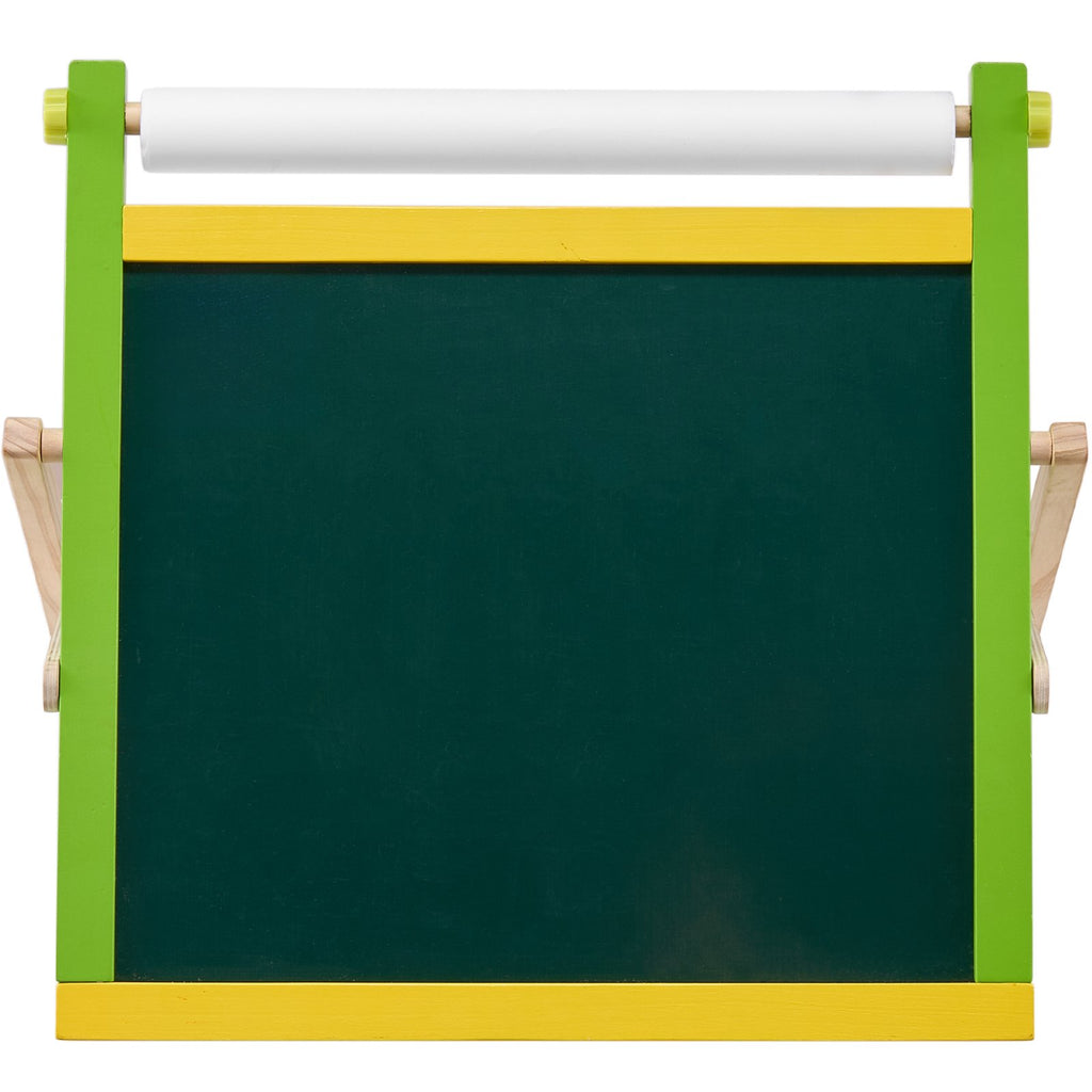 Tabletop Art Easel For Kids, 3-in-1 Wooden Double-Sided Kid's Art Easel With Magnetic Whiteboard, Chalkboard, Paper Roll, Foldable Portable Drawing Board With Painting Accessories For Boys Girls