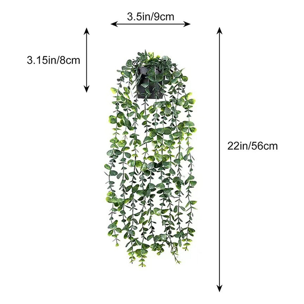 3 Pack Artificial Hanging Plants In Pots Indoor Fake Trailing Plants Home Room UK NEW