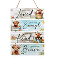 Set Of 4 Highland Cow Wall Art With 3D Designs, Perfect Highland Cow Gifts & Highland Cow Gifts For Women, Inspirational Quotes Inspirational Quotes Wall Art, Charming Highland Cow Pictures, Unique Hi