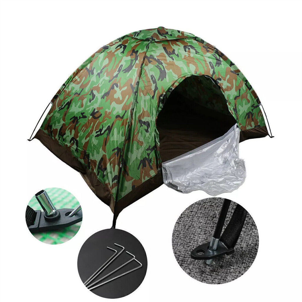 Up Hiking Tent 1-2 Man Person Family Camping Outdoor Festival Shelter UK