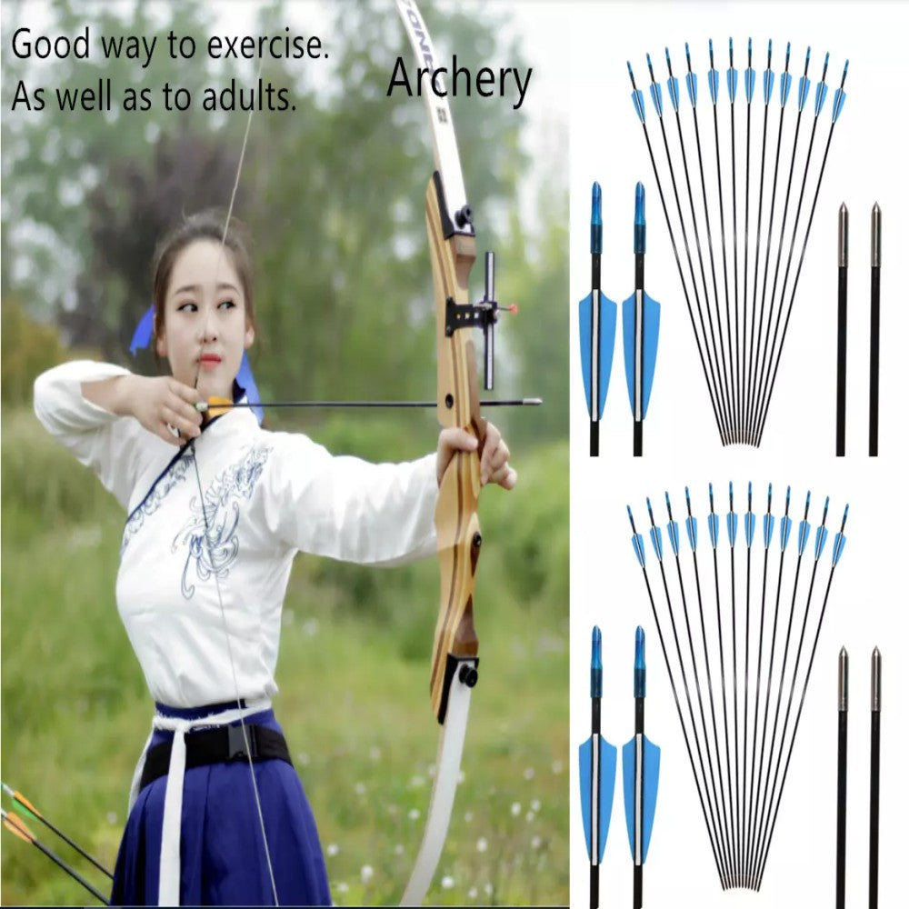 30x Fiberglass Archery Arrows For Compound & Recurve Bow Target Shooting Practice