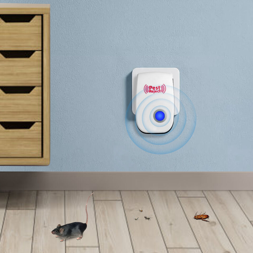 4X Ultrasonic Pest Control Repeller UK Plug-in Reject Rat Mouse Mice Spider