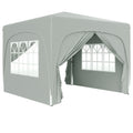 3 X 3m Pop-Up Gazebo Shelter, With Accessories - Light Grey