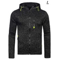 Mens Zipped Hoodie, Fleece Pullover Hooded With 2 Pockets, Sweatshirt Long Sleeve Jackets, Grey