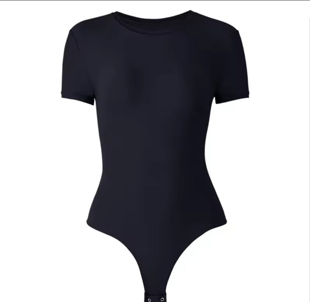 Bodysuit For Women, T Shirt Tops Second-skin Feel Recycle Shapewear Crew Neck Short Sleeve
