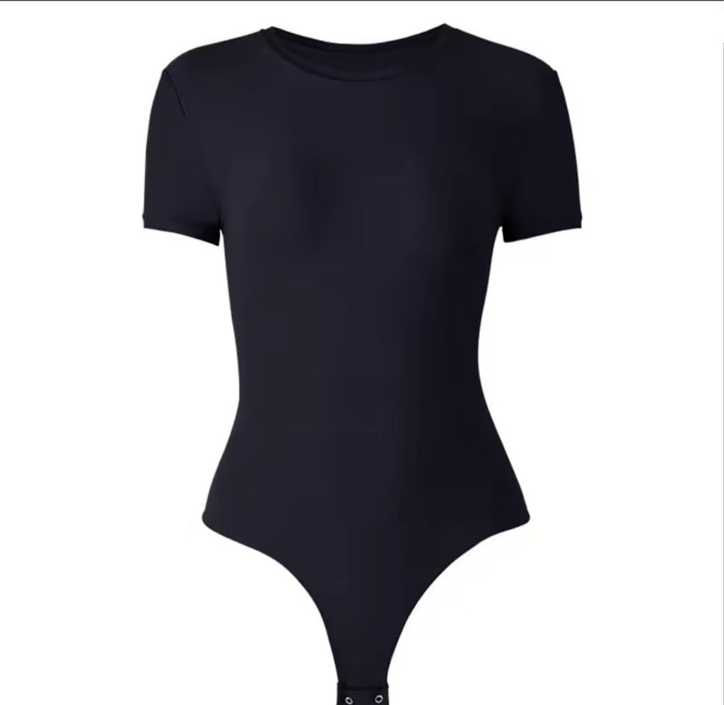 Bodysuit For Women, T Shirt Tops Second-skin Feel Recycle Shapewear Crew Neck Short Sleeve