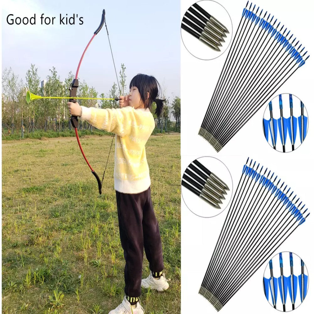 30x Fiberglass Archery Arrows For Compound & Recurve Bow Target Shooting Practice