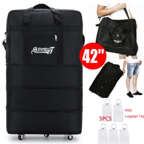42  Extra Large Lightweight Luggage Trolley Suitcase Travel Bag Handbag BAG UK