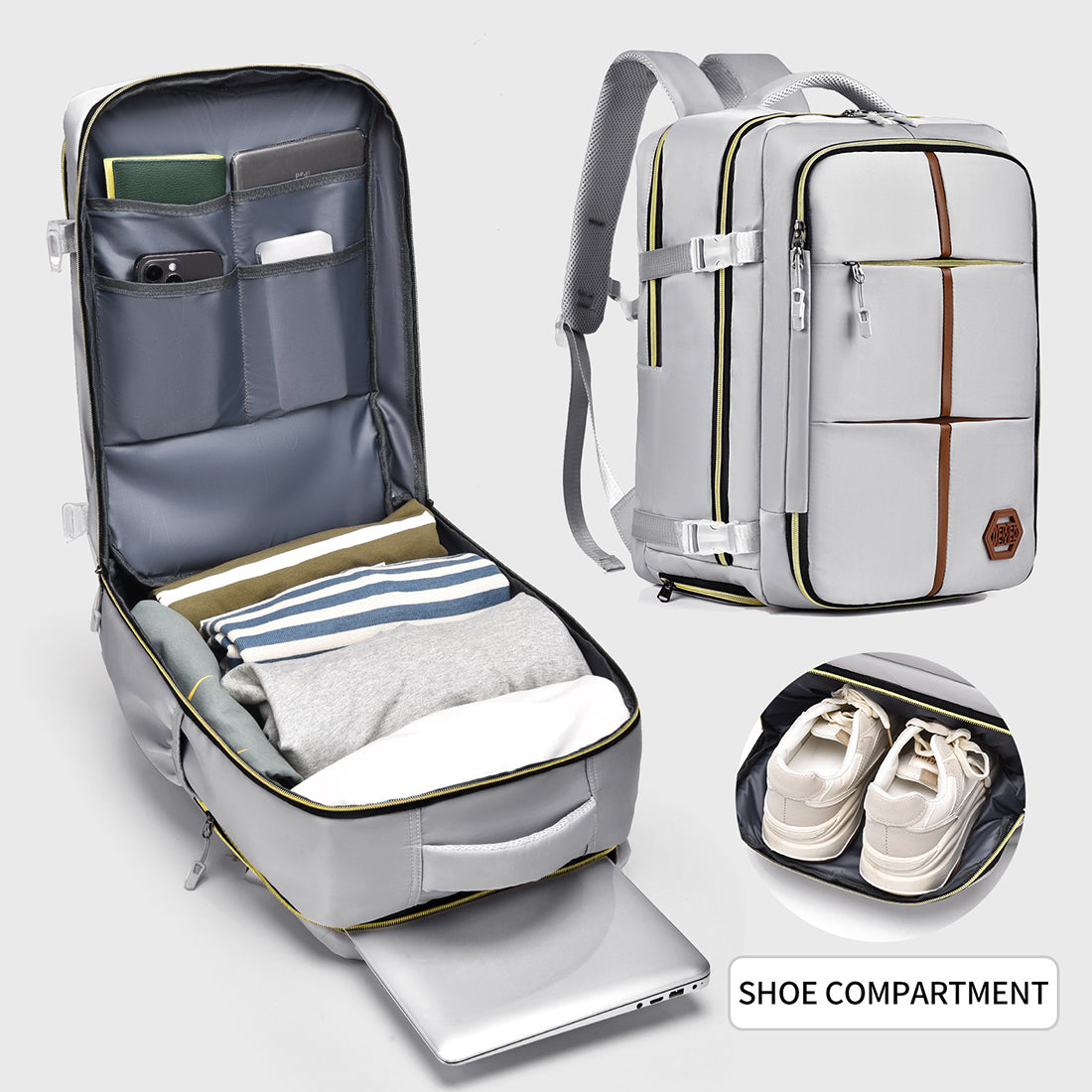 NEW Cabin Flight Bag Backpack 42X28X21cm Travel Rucksack Overnight Carry On Luggage UK