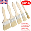 50x Economy Paint Brushes Disposable Decorating Fence Artist Paint Brushes