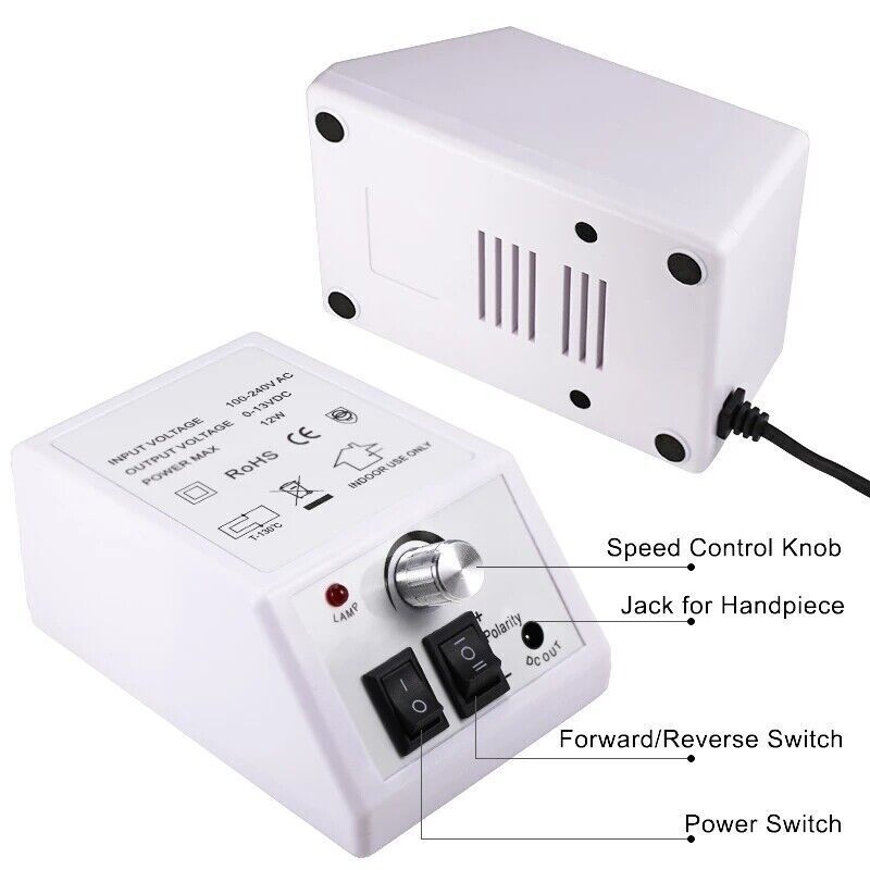Electric Nail Art File Drill Machine Professional Manicure Pedicure False Set UK