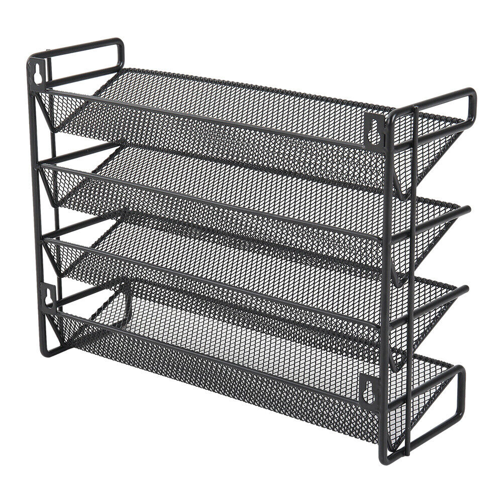 4 Tiers Metal Spice Rack Kitchen Countertop Cupboard Spice Herb Jar Storage Shelf