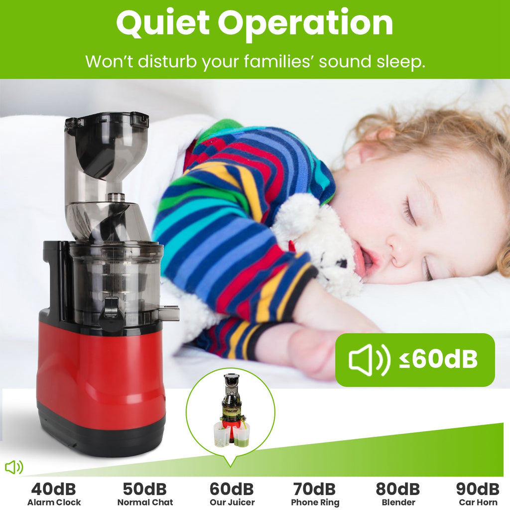 1Pc Cold Press Juicer Machine 300W Electric Slow Masticating Juicer For Whole Vegetable And Fruit With Reverse Function 2 Containers Cleaning Brush Clear Marks Easy Cleaning