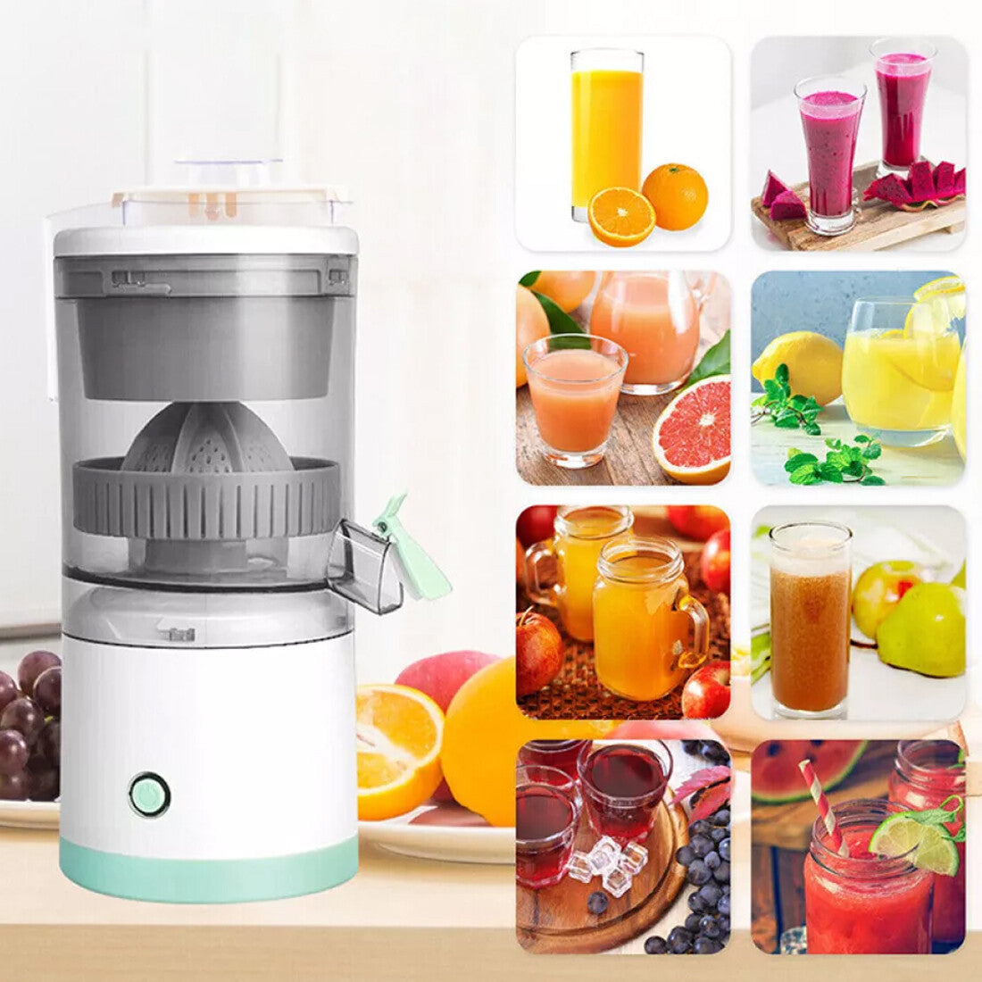 Electric USB Charging Juice Presser Squeezer Orange Lemon Watermelon Juicer UK