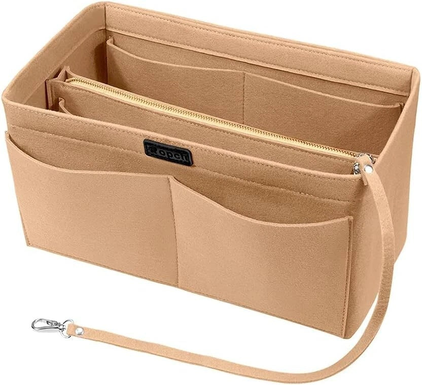 Women Ace Organizer Handbag Felt Travel Bag Insert Liner Makeup Organiser Pouch