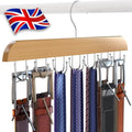 Wooden Belt Rack 14 Hooks Belt Organizer Sturdy Belt Hanger Storage Home Hang
