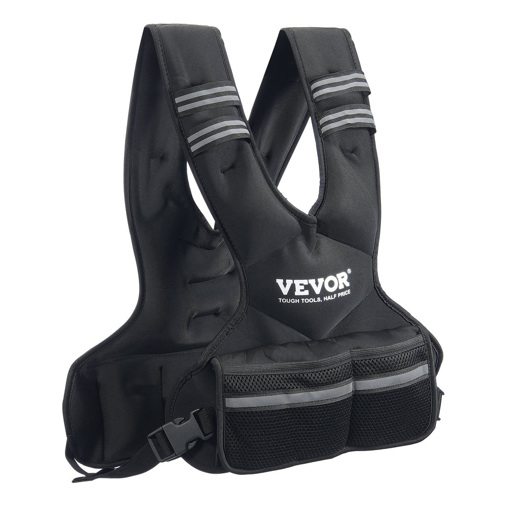 Adjustable Weighted Vest, 11-20lb Weight Vest With 6 Ironsand Weights And  Reflective Stripe, Body Weight Vest Exercise Set For Men Women, Workout Equipment For Strength Training Running Jogging
