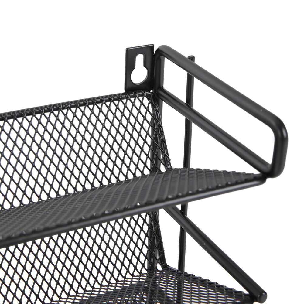 4 Tiers Metal Spice Rack Kitchen Countertop Cupboard Spice Herb Jar Storage Shelf