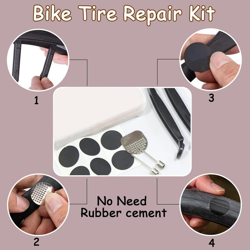 16-in-1 Bike Tool Kit With Tyre Repair & Valve Core Tool, Portable Bike Repair Kit For Road & MTB, Compact Bike Multi Tool Set, Essential Bike Tools Kit Set With Bag, Durable Bike Tool And Bicycle Too