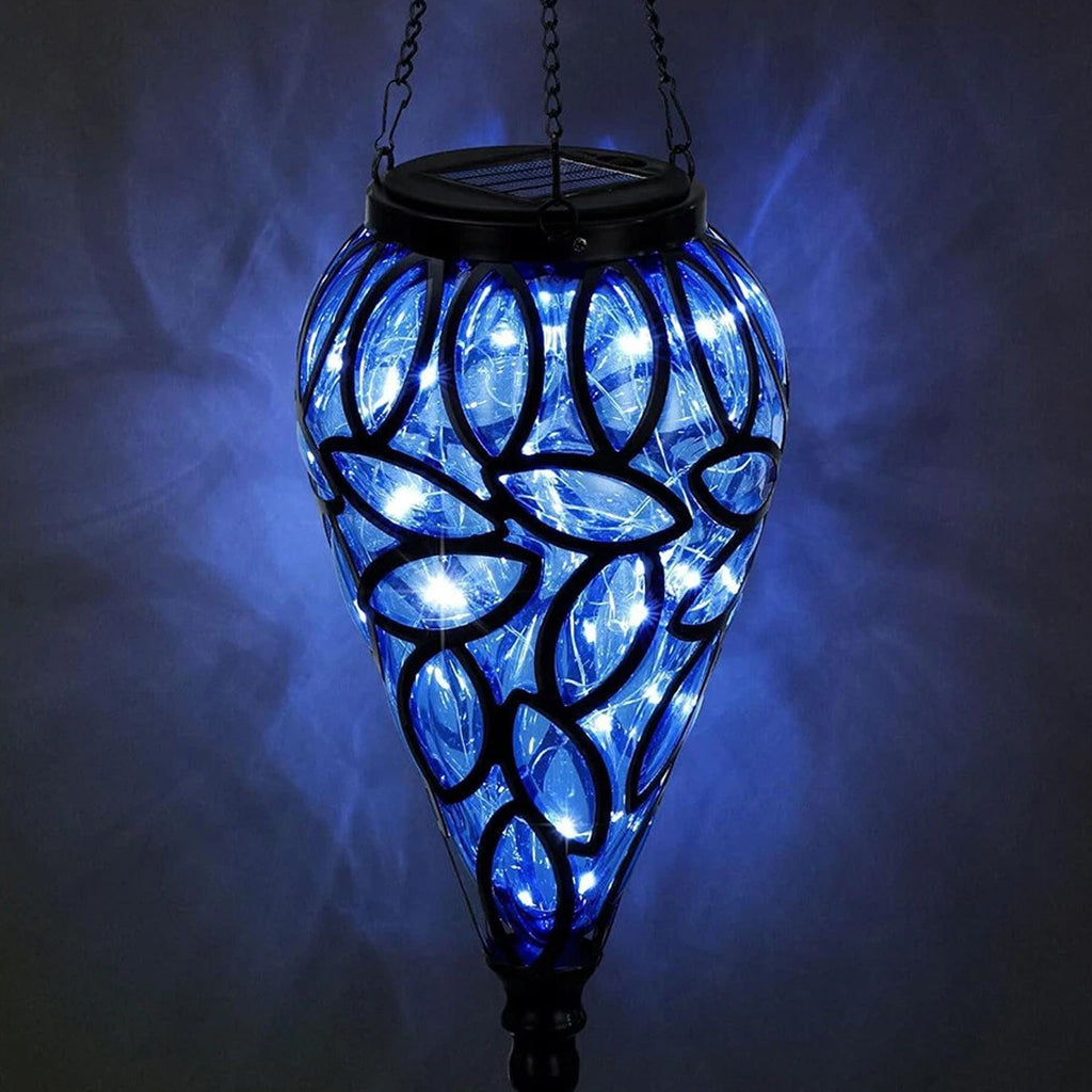 Outdoor Garden Solar Powered LED Light Lantern Hanging Yard Decoration Lamp
