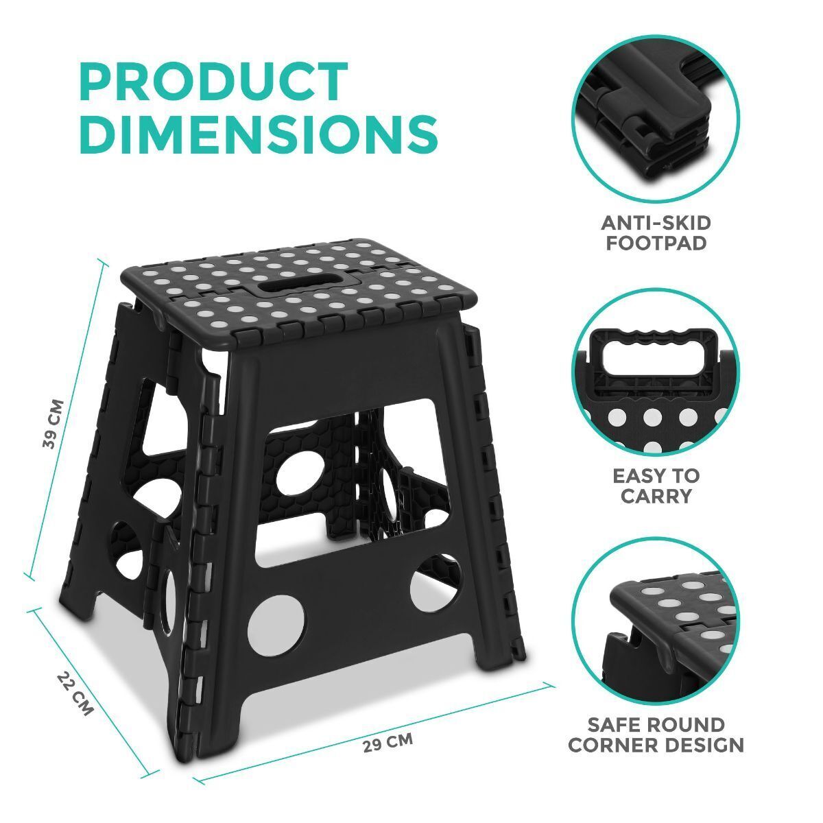 Large 150KG Folding Step Stool Multi Purpose Heavy Duty Home Kitchen Foldable