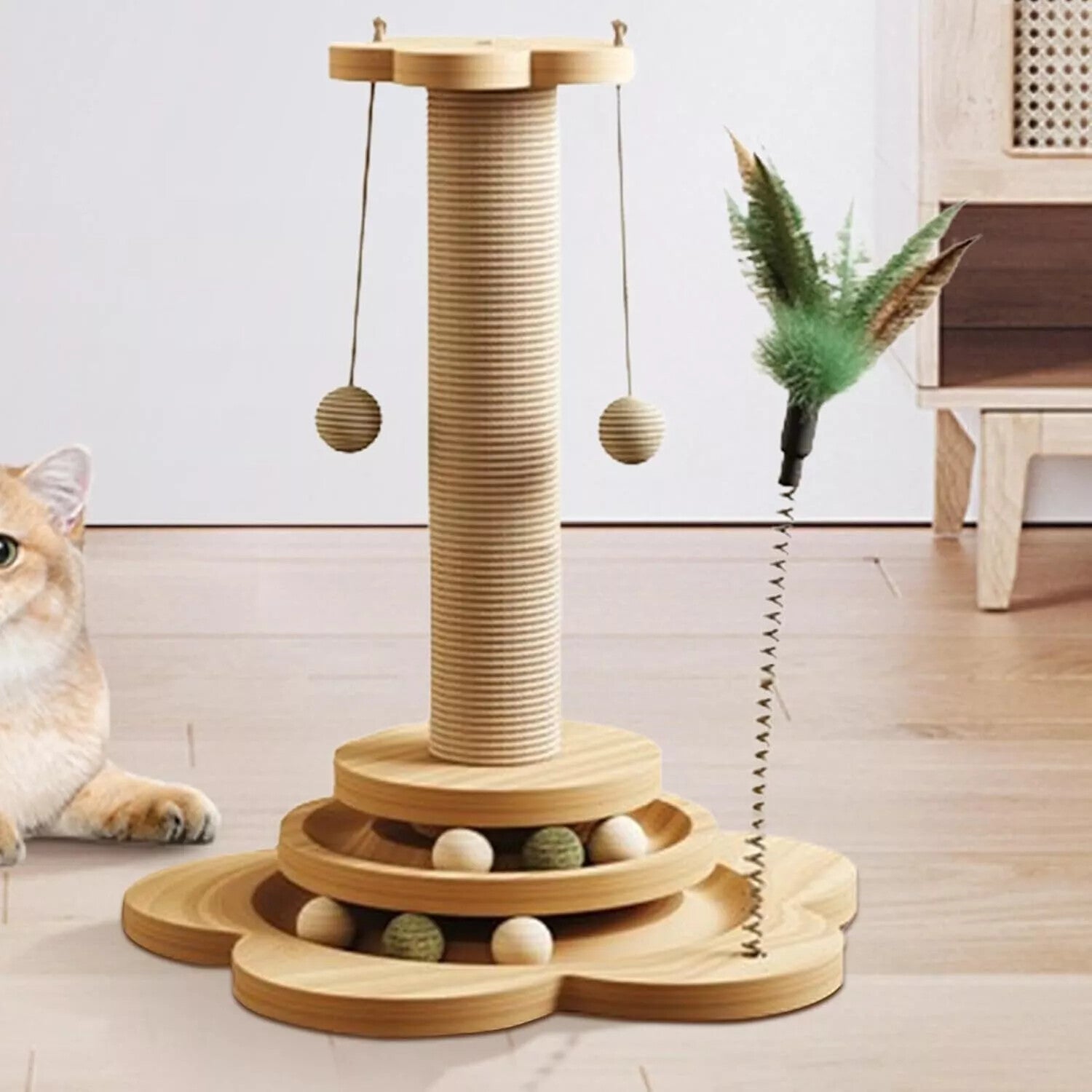 Large Cat Tree Scratching Post Pet Climbing Tower Kitten Activity Centre Kitten
