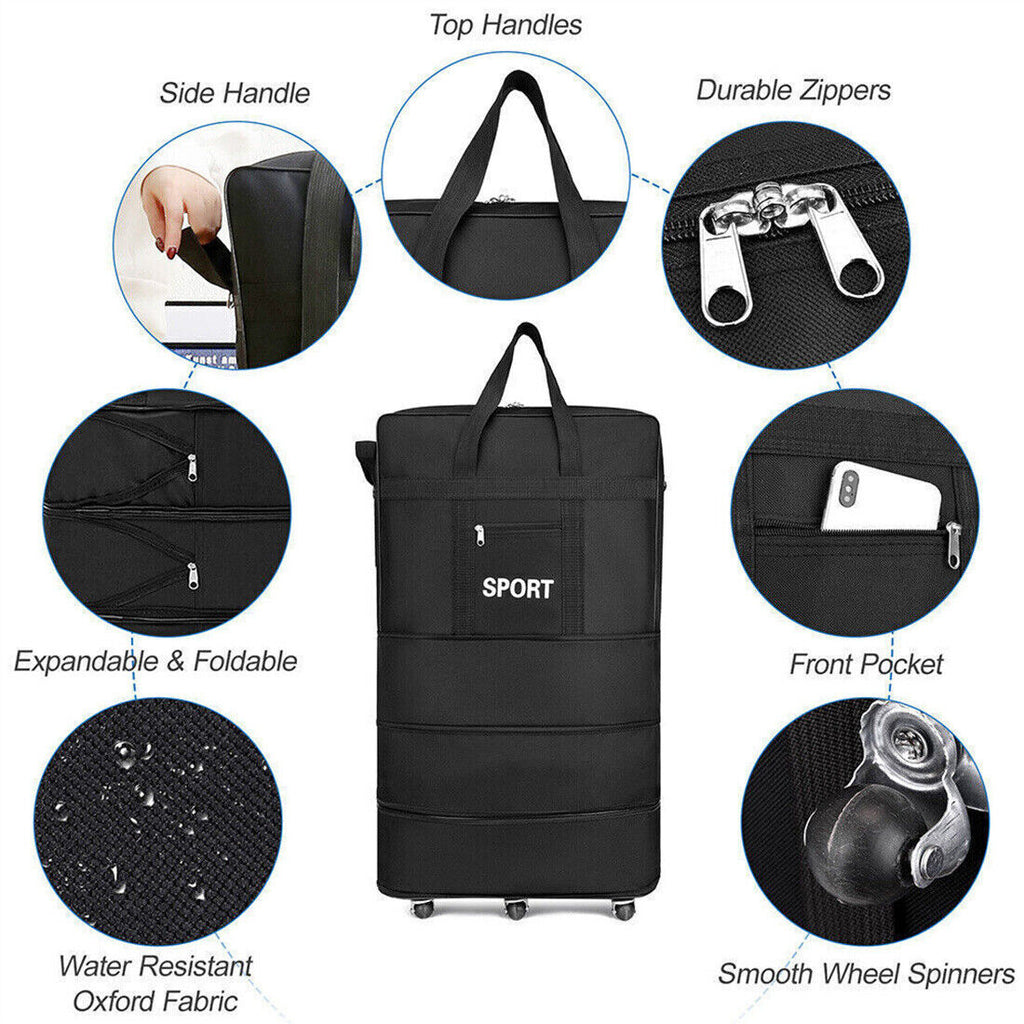 42  Extra Large Lightweight Luggage Trolley Suitcase Travel Bag Handbag BAG UK