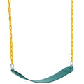 2-Pack Swing Seats, With 66 Inch Coated Chains And Snap Hooks, Support 300 Lbs Swings Replacement For Outdoor Swing Set, Swing Set Accessories For Kids, For Outdoor And Indoor Use, Green