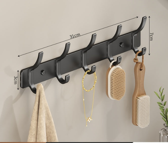 1pc Wall Mount Coat Rack - Thickened Clothe Hook. Bathroom Sticky Hook & Towel Clothe Wall Hanger. Iron Crafts For Wall Hanging.