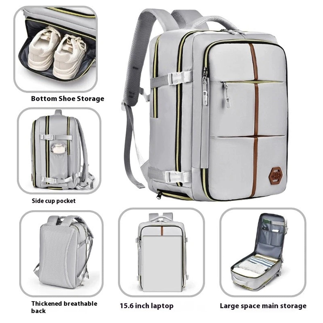 NEW Cabin Flight Bag Backpack 42X28X21cm Travel Rucksack Overnight Carry On Luggage UK