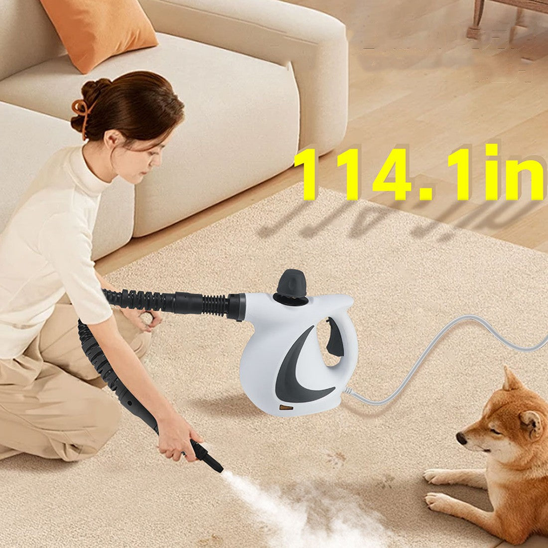 Handheld Steam Cleaner With 12 Accessories - Multipurpose Steamer Ideal For Home