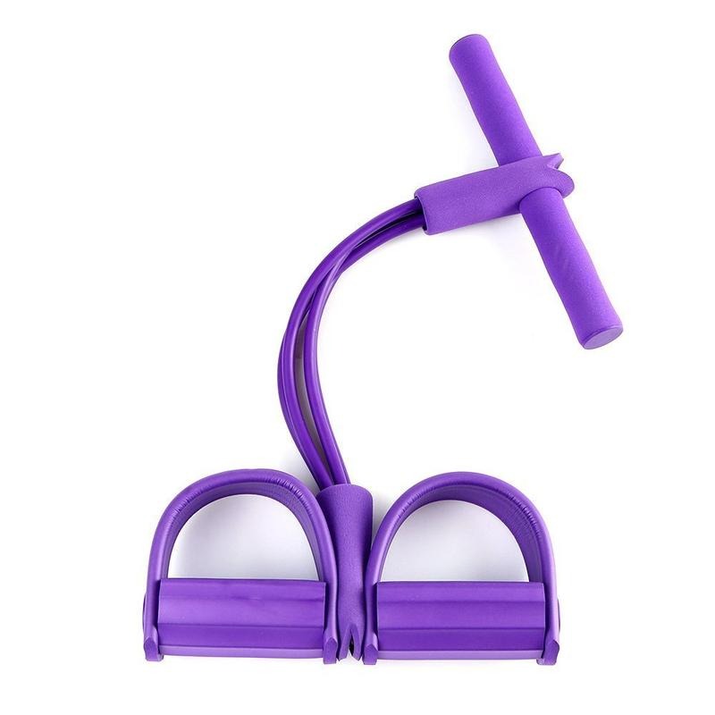 New Outdoor Sports Exercise Pedal Tensioner Sports Rope Fitness Equipment Slim Abdominal Arm Pedal Tension Rope Sit-Up Assistant Rubber Equipment Tensioner