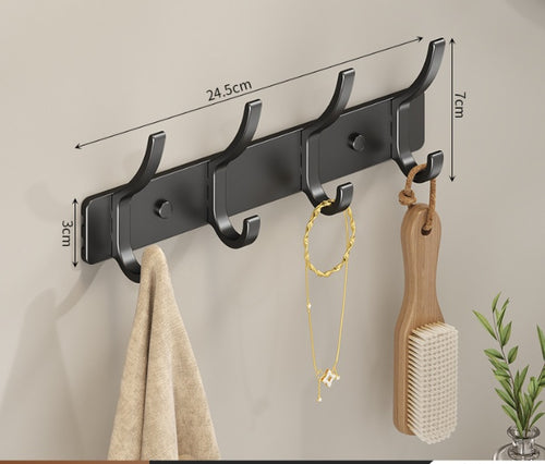 1pc Wall Mount Coat Rack - Thickened Clothe Hook. Bathroom Sticky Hook & Towel Clothe Wall Hanger. Iron Crafts For Wall Hanging.