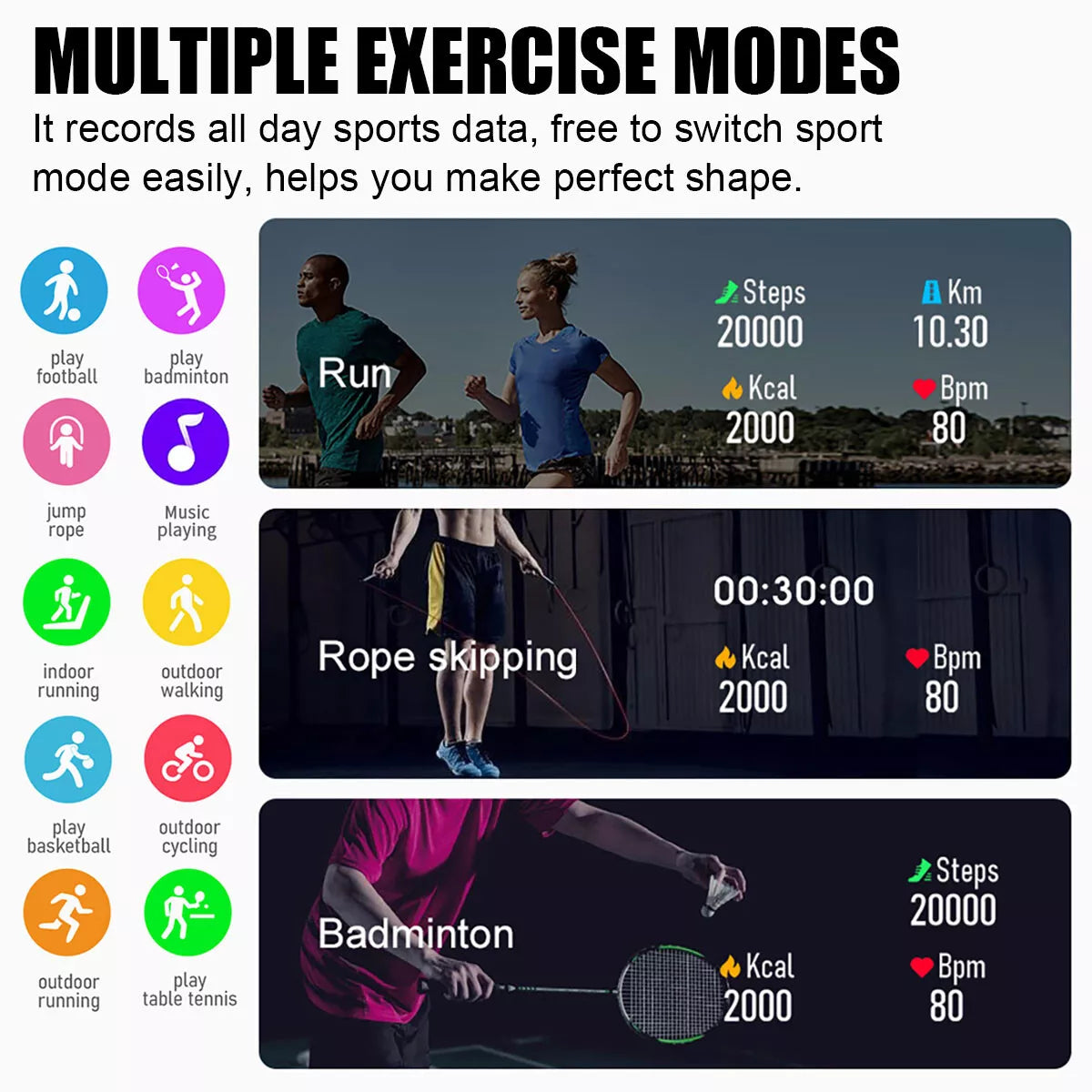 Smart Watch Men Women Fitness Tracker Blood Pressure Heart Rate Sport Watches UK