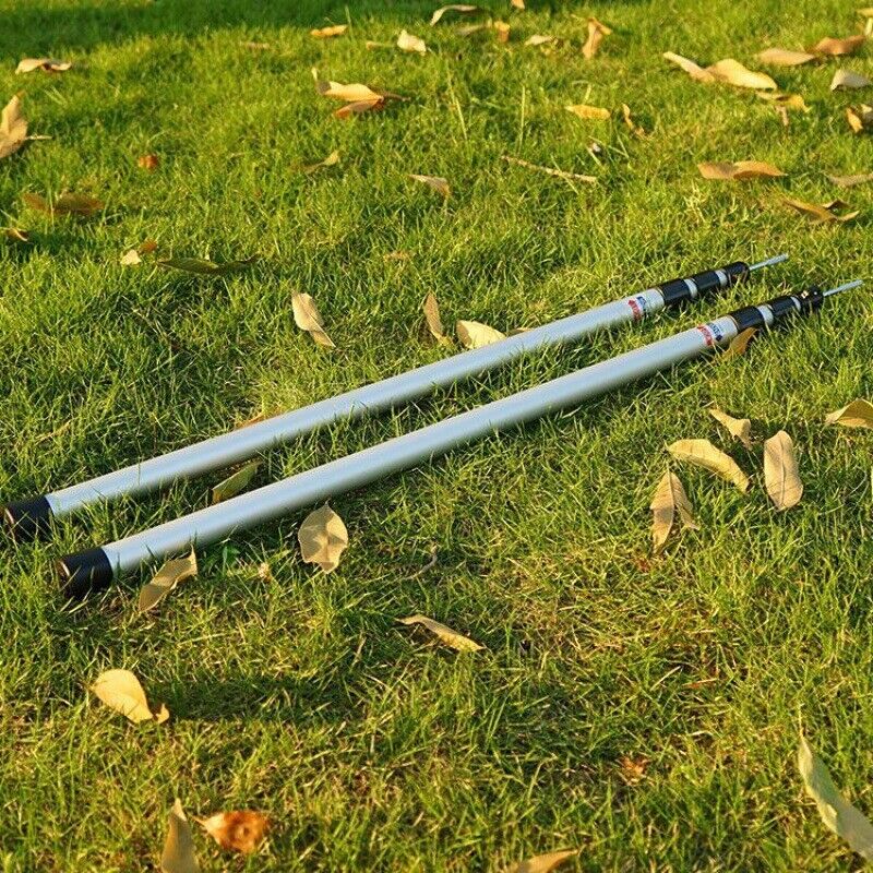 2x 230cm Tent Poles Telescopic Adjustable Awning Canopy Tarp Pole Support Rod UK