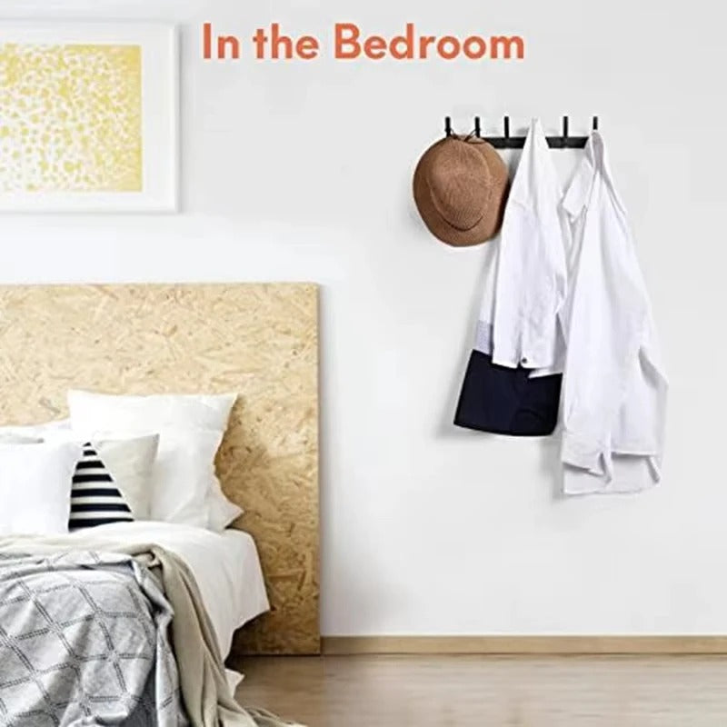 1pc Wall Mount Coat Rack - Thickened Clothe Hook. Bathroom Sticky Hook & Towel Clothe Wall Hanger. Iron Crafts For Wall Hanging.